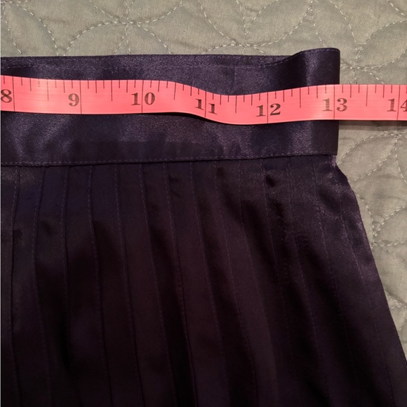 Vintage Jac Dale Purple Pleated High Waisted Midi Skirt Size 0 - Picture 7 of 7
